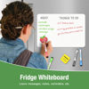 Picture of HOMiDEK Magnetic Dry Erase Board: Small Fridge Whiteboard, Flexible Refrigerator Magnet White Board, Blank Writing Note Sheet with Dishwasher Magnet Clean Dirty Sign, 4 Markers & Eraser - 12 x 8