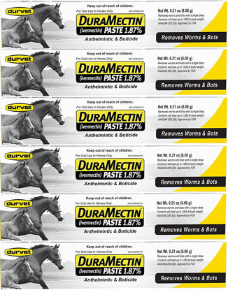 Picture of Durvet Duramectin Equine Wormer Paste - 6 Tubes