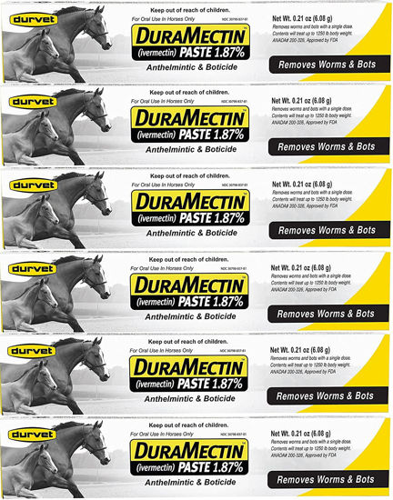Picture of Durvet Duramectin Equine Wormer Paste - 6 Tubes