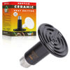 Picture of LUCKY HERP Reptile Heat Lamp - 100W Ceramic Heat Emitter Reptile Heat Lamp Bulbs (1 Pack), No Light Ceramic Heat Bulb, Ceramic Heat Lamp for Reptiles Amphibian Chicken Pet Brooder Coop Lizard Turtle