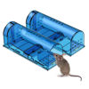 Picture of Humane Mouse Trap | Catch and Release Mouse Traps That Work | Mice Trap No Kill for mice/Rodent Pet Safe (Dog/Cat) Best Indoor/Outdoor Mousetrap Catcher Non Killer Small Capture Cage (Blue)