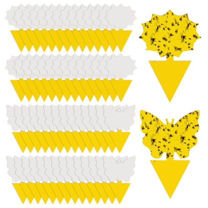 Picture of Cleanuper 58 Pcs Flying Insect Traps for Plants,Indoors, Outdoors, Kitchen, Office, Yellow Sticky Traps for Fungus Gnat, Fly and Flying Insects, Non-Toxic & Odorless, Kid & Pet Safe, Economic Pack