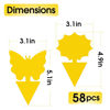 Picture of Cleanuper 58 Pcs Flying Insect Traps for Plants,Indoors, Outdoors, Kitchen, Office, Yellow Sticky Traps for Fungus Gnat, Fly and Flying Insects, Non-Toxic & Odorless, Kid & Pet Safe, Economic Pack