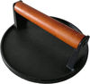 Picture of Firsgrill Burger Press 7.08" Round & 8.3”X4.3”Rectangle Heavy-Duty Cast Iron Smash Meat Steak With Wood Handle for Blackstone Camp chef Pitboss Weber Treager Griddle Grills (Round & Rectangle)