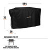 Picture of Blackstone 5483 Griddle Cover Fits 28 inches Griddle Cooking Station with Hood Water Resistant, Weather Resistant, Heavy Duty 600D Polyester Flat Top Gas Grill Cover with Cinch Straps 28" Black