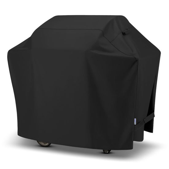 Picture of SunPatio Grill Cover 55 Inch, Outdoor Heavy Duty Waterproof Barbecue Gas Cover, UV & Fade Resistant, All Weather Protection Compatible for Weber Charbroil Nexgrill Kenmore Grills and More, Black