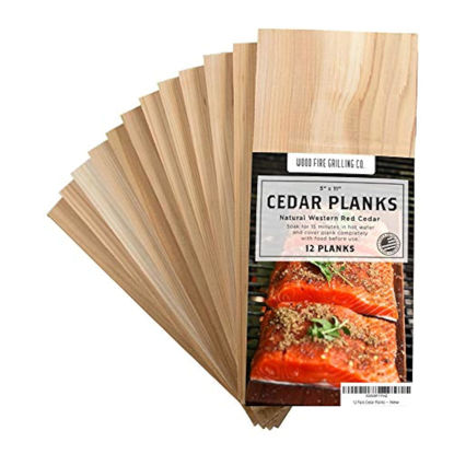 Picture of 12 Pack Cedar Planks for Grilling Salmon and More - Sourced and Made in the USA