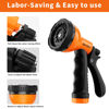 Picture of Besiter Garden Hose Nozzle Sprayer: 2 Pack 10 Watering Patterns Spray Nozzles Heavy Duty Hose Head Hose Attachment