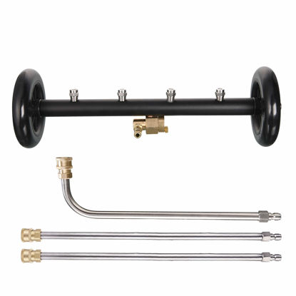 Picture of Tool Daily Dual-Function Undercarriage Cleaner,Surface Cleaner for Pressure Washer, 16 Inch, Underbody Car Wash Water Broom with 3 Pieces Extension Wand, 4000 PSI