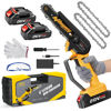 Picture of Mini Chainsaw 6-Inch with 2 Battery Mini Electric Chain Saws Cordless Handheld Portable Small Chainsaw for Wood Cutting