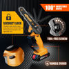 Picture of Mini Chainsaw 6-Inch with 2 Battery Mini Electric Chain Saws Cordless Handheld Portable Small Chainsaw for Wood Cutting
