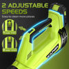 Picture of Leaf Blower, Electric Cordless Leaf Blower with 2 Batteries and Charger, 2 Speed Mode, Lightweight Leaf Blowers for Blowing Leaves, Patio Cleaning, Lawn Care and Dust