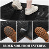 Picture of Yimobra Welcome Mat Outdoor Indoor, 29.5x17 All-Season Waterproof Front Door Mat, All-Weather Heavy Duty Doormat, Low Profile Porch Patio Entrance Mat, Non Slip Outside Mat, Black