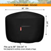 Picture of SheeChung Round Gas Fire Pit/Table Cover-Heavy Duty 600D Polyester with PVC Coating Material,100% Weather Resistant and Waterproof,Fits 30",33",36",35", 34" Fire Pit/Bowl Cover,Black,36” Dia X 24”H