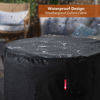 Picture of SheeChung Round Gas Fire Pit/Table Cover-Heavy Duty 600D Polyester with PVC Coating Material,100% Weather Resistant and Waterproof,Fits 30",33",36",35", 34" Fire Pit/Bowl Cover,Black,36” Dia X 24”H