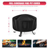 Picture of WLEAFJ Fire Pit Cover Round for Fire Pit 22 Inch - 34 Inch, 420D Heavy Duty Oxford Fabric Firepit Cover Round, Full Coverage Patio Outdoor Fireplace Cover, Waterproof Fire Bowl Cover