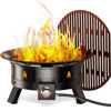 Picture of Ciays Large Propane Fire Pit 19 Inch, Gas Fire Pit with Grill Grate, Folding Legs, Hose Hooks, Propane Tank Holder, Cover & Carry Strap, CSA Certified Portable Outdoor Fire Pit for Camping, 58,000 BTU