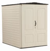 Picture of Rubbermaid Large Vertical Resin Outdoor Storage Shed With Floor (6.2 x 4.6 Ft), Weather Resistant, Beige/Brown, Organization for Home/Backyard/Garden Tools/Lawn Mower/Bike Storage/Pool Supplies