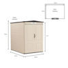 Picture of Rubbermaid Large Vertical Resin Outdoor Storage Shed With Floor (6.2 x 4.6 Ft), Weather Resistant, Beige/Brown, Organization for Home/Backyard/Garden Tools/Lawn Mower/Bike Storage/Pool Supplies