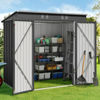 Picture of Gizoon 6' x 4' Outdoor Storage Shed with Double Lockable Doors, Anti-Corrosion Metal Garden Shed, Waterproof Shed Outdoor Storage Clearance for Backyard Patio Lawn-Dark Gray
