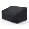 Picture of Heavy Duty Patio Sofa Cover Waterproof, Mrrihand 2-Seater Outdoor Sofa Loveseat Cover, Outdoor Patio Furniture Cover with Air Vent and Handles, 60" L×34" D×30" H, Black