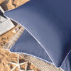Picture of Phantoscope Pack of 2 Outdoor Waterproof Throw Pillow Covers Decorative Square Pillows Cushion Case Patio for Couch Tent Sunbrella (18''x18'', Dark Blue)