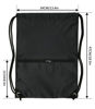 Picture of HOLYLUCK Drawstring Backpack Bag Sport Gym Sackpack - black