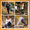 Picture of High Waisted Leggings for Women - No See Through Tummy Novelty Workout Yoga Pants with Pockets Reg & Plus Black