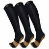 Picture of FuelMeFoot 3 Pack Copper Compression Socks - Compression Socks Women & Men Circulation - Best for Medical,Running,Athletic