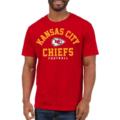 Picture of Junk Food Clothing x NFL - Kansas City Chiefs - Classic Team Logo - Unisex Adult Short Sleeve Fan T-Shirt for Men and Women - Size Large