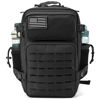 Picture of QT&QY 25L Military Tactical Backpacks For men Survival Army Laser cut Molle Daypack small EDC Bug Out Bag Gym Rucksack With Dual Cup Holders medical Rucksack Black