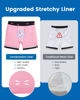 Picture of maamgic Swim Trunks Men 2 in 1 Mens Bathing Suit 7 Inch Quick Dry Mens Swimming Trunks with Zipper Pockets