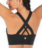 Picture of RUNNING GIRL Sports Bra for Women, Criss-Cross Back Padded Strappy Sports Bras Medium Support Yoga Bra with Removable Cups (2353D-Black,M)
