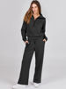 Picture of ANRABESS Women 2 Piece Outfits Sweatsuit Oversized Sweatshirt Sweatpants Tracksuit Sweat Lounge Matching Set 2024 Fall Trendy Black Medium