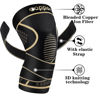 Picture of Copper Knee Braces with Strap for Knee Pain Women and Men(2 Pack), Knee Compression Sleeve for Arthritis, ACL, Meniscus Tear, Joint Pain Relief, Knee Support for Working, Running, Weightlifting(M)