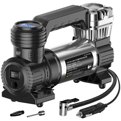 Picture of Avid Power 12V DC Portable Air Compressor, 30L/M Fast Inflation, Auto Tire Inflator with Pressure Gauge, Air Pump for Car Tires & Many inflatables
