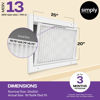 Picture of Simply 20x25x1 Air Filter, Merv 13, MPR 1500, 6 Pack, For Home AC Furnace & HVAC (Actual Size: 19.75"x24.75"x0.75") DUST, Pet, & Allergy Control