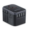 Picture of EPICKA Universal Travel Adapter One International Wall Charger AC Plug Adaptor with 5.6A Smart Power and 3.0A USB Type-C for USA EU UK AUS (TA-105, Grey)