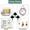 Picture of 30 PCS Push Pins Picture Hangers Wall Hooks, Double Headed Thumb Tacks for Wall Hangings, Renter Friendly Decor Small Picture Frame Hangers for Drywall Cork Board Home Office Photo Decorations(Black)