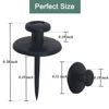 Picture of 30 PCS Push Pins Picture Hangers Wall Hooks, Double Headed Thumb Tacks for Wall Hangings, Renter Friendly Decor Small Picture Frame Hangers for Drywall Cork Board Home Office Photo Decorations(Black)