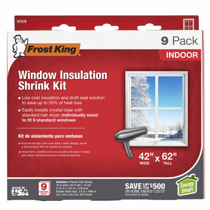 Picture of Frost King V73/9H Indoor Shrink Window Kit 42 62-Inch, Clear, 9-Pack