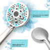 Picture of 6-Setting Shower Head with Handheld, JDO High Pressure Hand held Shower Head, 4.7 Inch Chrome Detachable Showerhead Set with 59 Inch Stainless Steel Hose and Adjustable Showerhead Holder