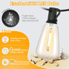 Picture of Brightever LED Outdoor String Lights 100FT Patio Lights with 52 Shatterproof ST38 Vintage Edison Bulbs, Outside Hanging Lights Waterproof for Porch, Deck, Garden, Backyard, Balcony, 2700K Dimmable