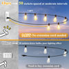 Picture of Brightever LED Outdoor String Lights 100FT Patio Lights with 52 Shatterproof ST38 Vintage Edison Bulbs, Outside Hanging Lights Waterproof for Porch, Deck, Garden, Backyard, Balcony, 2700K Dimmable