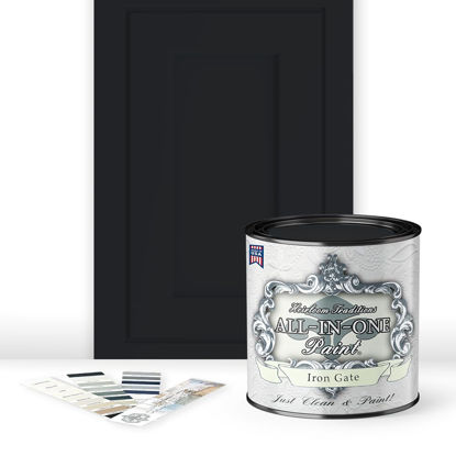 Picture of ALL-IN-ONE Paint, Durable cabinet and furniture paint. Built in primer and top coat, no sanding needed. Includes our 30 featured color card - Iron Gate, Quart