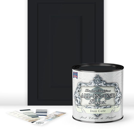 Picture of ALL-IN-ONE Paint, Durable cabinet and furniture paint. Built in primer and top coat, no sanding needed. Includes our 30 featured color card - Iron Gate, Quart