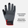 Picture of HANDLANDY Mens Work Gloves Touch screen, Synthetic Leather Utility Gloves, Flexible Breathable Fit- Padded Knuckles & Palm (Large)