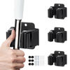 Picture of JAMEND CLXP 3PCS Broom and Mop Holder, Heavy Duty Garden Tool Organizer Rack Rake and Shovel Handle, Stainless Steel Mop Hanger. Wall Mounted Utility Rack with Screws, Matte Black