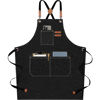 Picture of AFUN Chef Aprons for Men Women with Large Pockets, Cotton Canvas Cross Back Heavy Duty Adjustable Work Apron, Size M to XXL (Black)