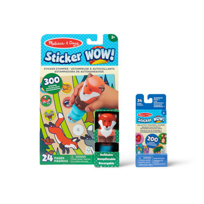 Picture of Melissa & Doug Sticker Wow!™ Fox Bundle: 24-Page Activity Pad, Sticker Stamper, 500 Stickers, Arts and Crafts Fidget Toy Collectible Character
